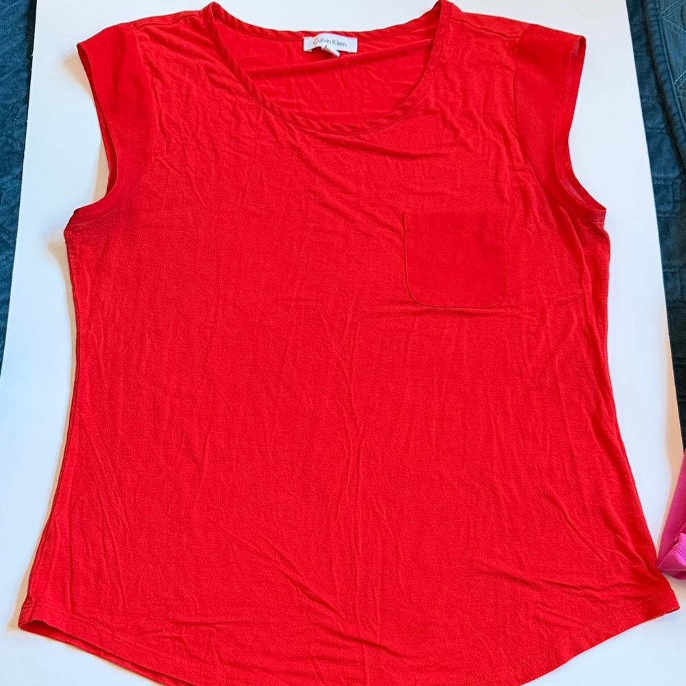 Calvin Klein Vibrant Red Muscle Tee